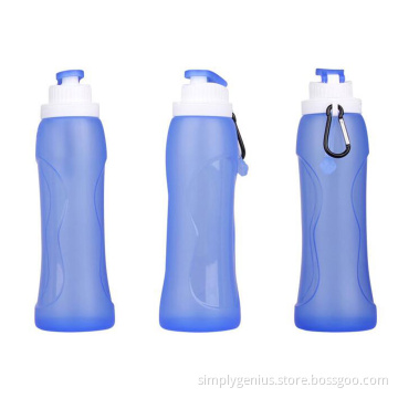 17oz medical grade silicone collapsible water bottle wholesale, Easy to Clean and Store